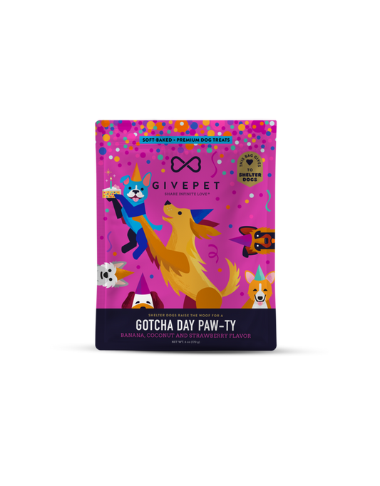 GivePet Soft & Chewy Dog Treats Gotcha Day Paw-Ty 6oz