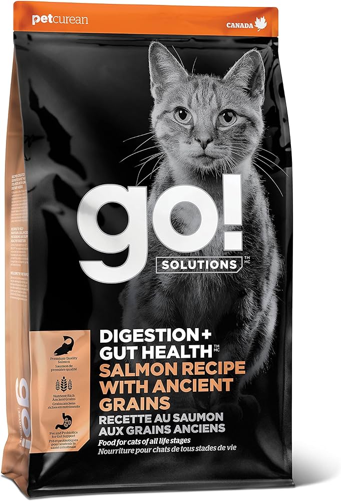 Petcurean Go! Digestion Gut Health Salmon with Ancient Grains Recipe Dry Cat Food 3lb