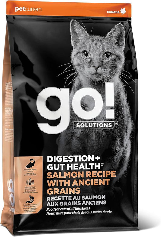 Petcurean Go! Digestion Gut Health Salmon with Ancient Grains Recipe Dry Cat Food 3lb