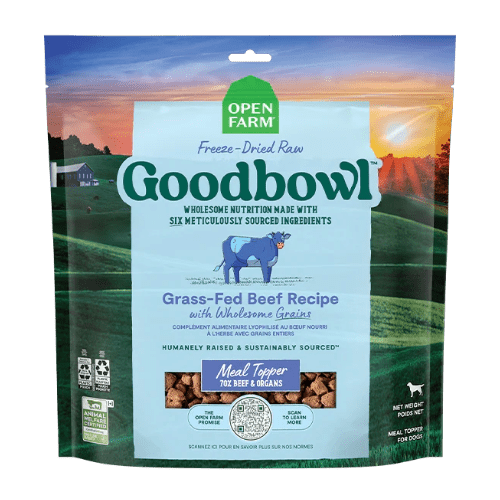 Open Farm Goodbowl Grass-Fed Beef Recipe Freeze Dried Raw Topper 46oz Bag