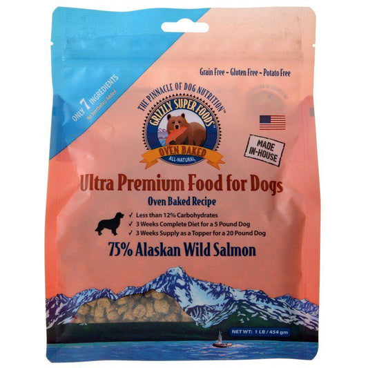 Grizzly Super Foods Oven Baked Alaskan Wild Salmon for Dogs 2oz