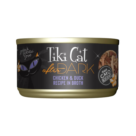 Tiki Cat After Dark Wet Cat Food Chicken & Duck 2.8oz Can