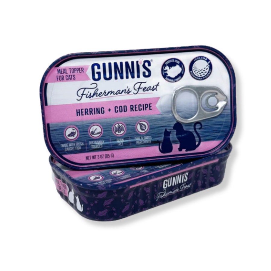 Gunnis Pet Herring and Cod Food Topper for Cats 3oz