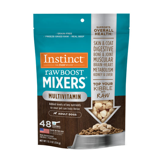 Instinct Freeze-Dried Raw Boost Mixers Grain-Free Multivitamin for Adult Dogs Food Topper 12.5oz Bag