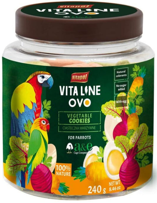 A&E Vitapol Vita Line Vegtable Cookies for Parrots 8.46oz