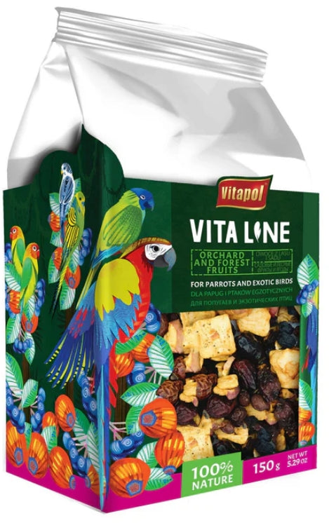 A&E Vitapol Vita Line Orchard and Forest Fruits for Parrots and Exotic Birds 5.29oz