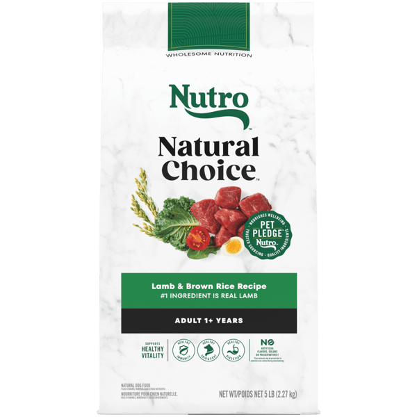 Nutro Natural Choice Dry Dog Food Adult Lamb & Brown Rice Recipe 5lb Bag
