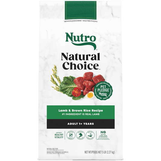 Nutro Natural Choice Dry Dog Food Adult Lamb & Brown Rice Recipe 5lb Bag