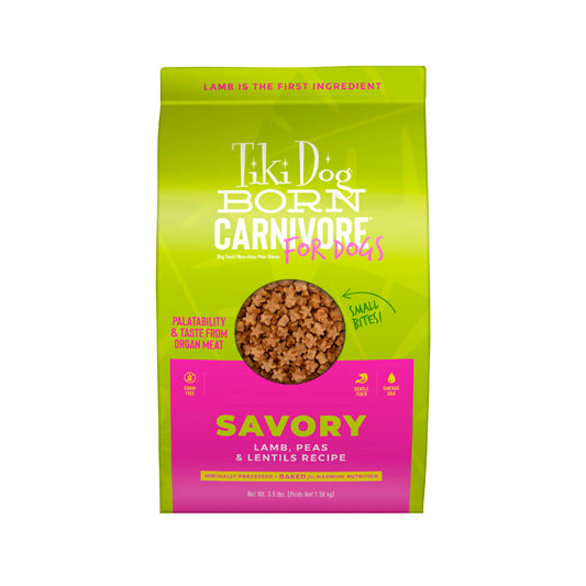 Tiki Dog Born Carnivore Dry Dog Food, Lamb, Peas & Lentils, 3.5 lbs. Bag