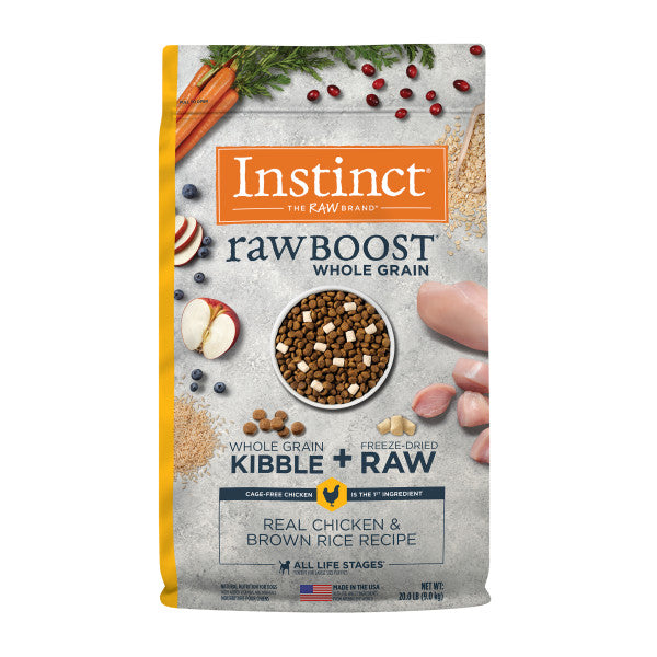 Instinct Raw Boost Whole Grain Real Chicken & Brown Rice Recipe Dry Dog Food 20lb Bag