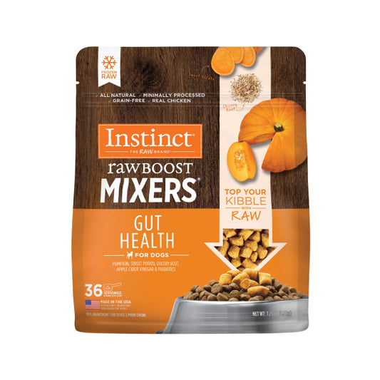 Instinct Frozen Raw Boost Mixers Grain-Free Gut Health Recipe Dog Food Topper 1.25lb Bag