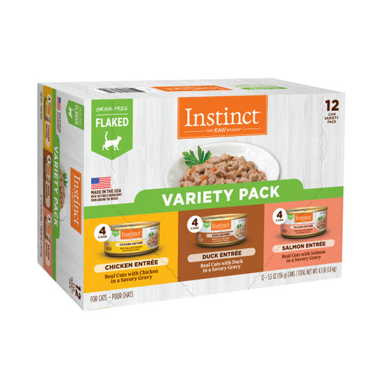 Instinct Flaked Entrée Variety Pack Canned Cat Food 5.5oz Can