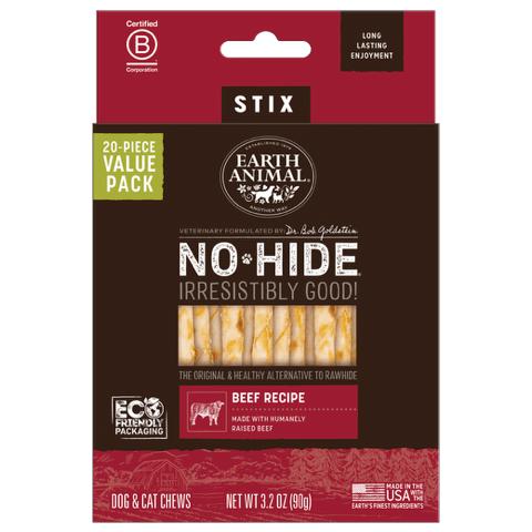 Earth Animal No-Hide Beef Stix Value Box Dog Treats, 20 Pk