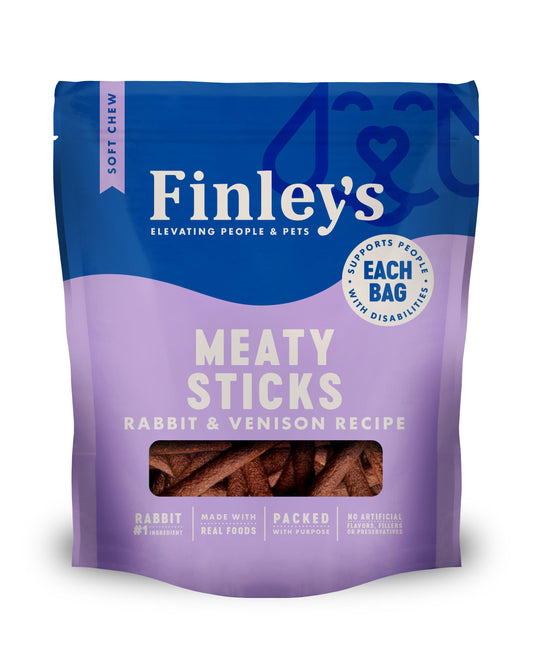 Finley's Meaty Sticks Rabbit & Venison Dog Treats, 12oz