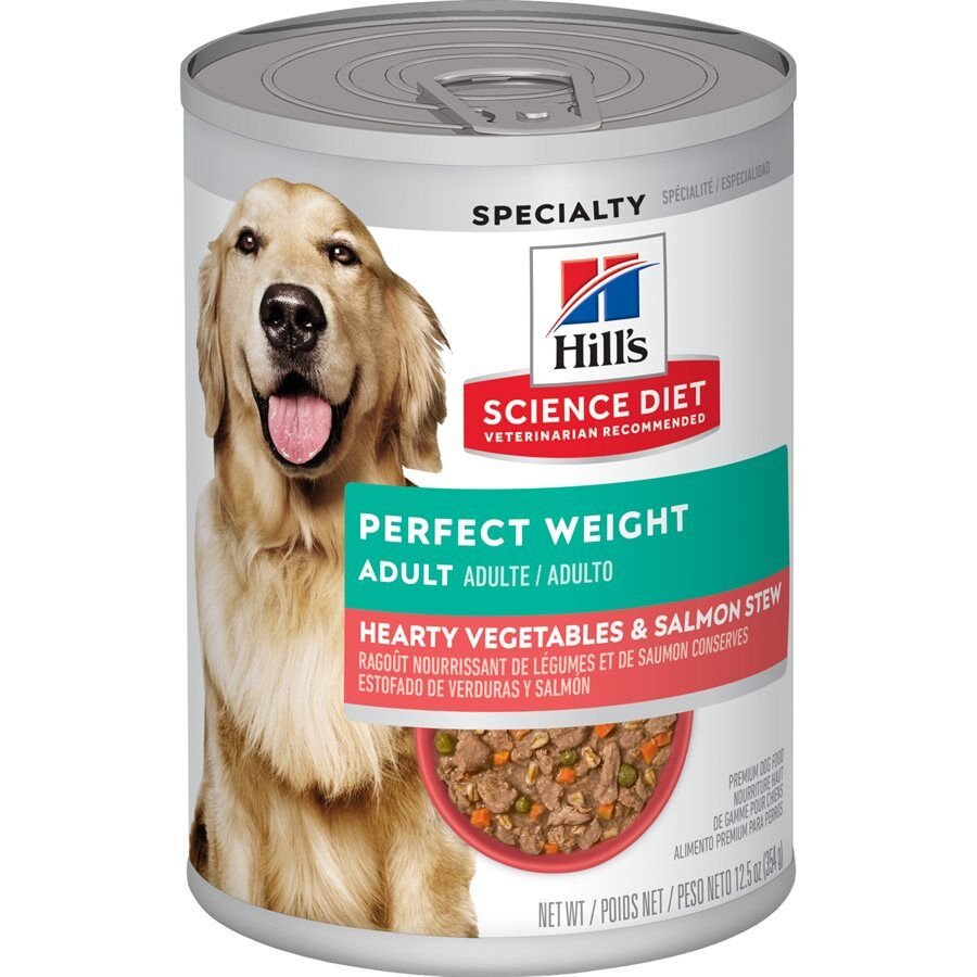 Hill's Science Diet Adult Perfect Weight Hearty Vegetables & Salmon Stew Canned Dog Food - 12.5 oz