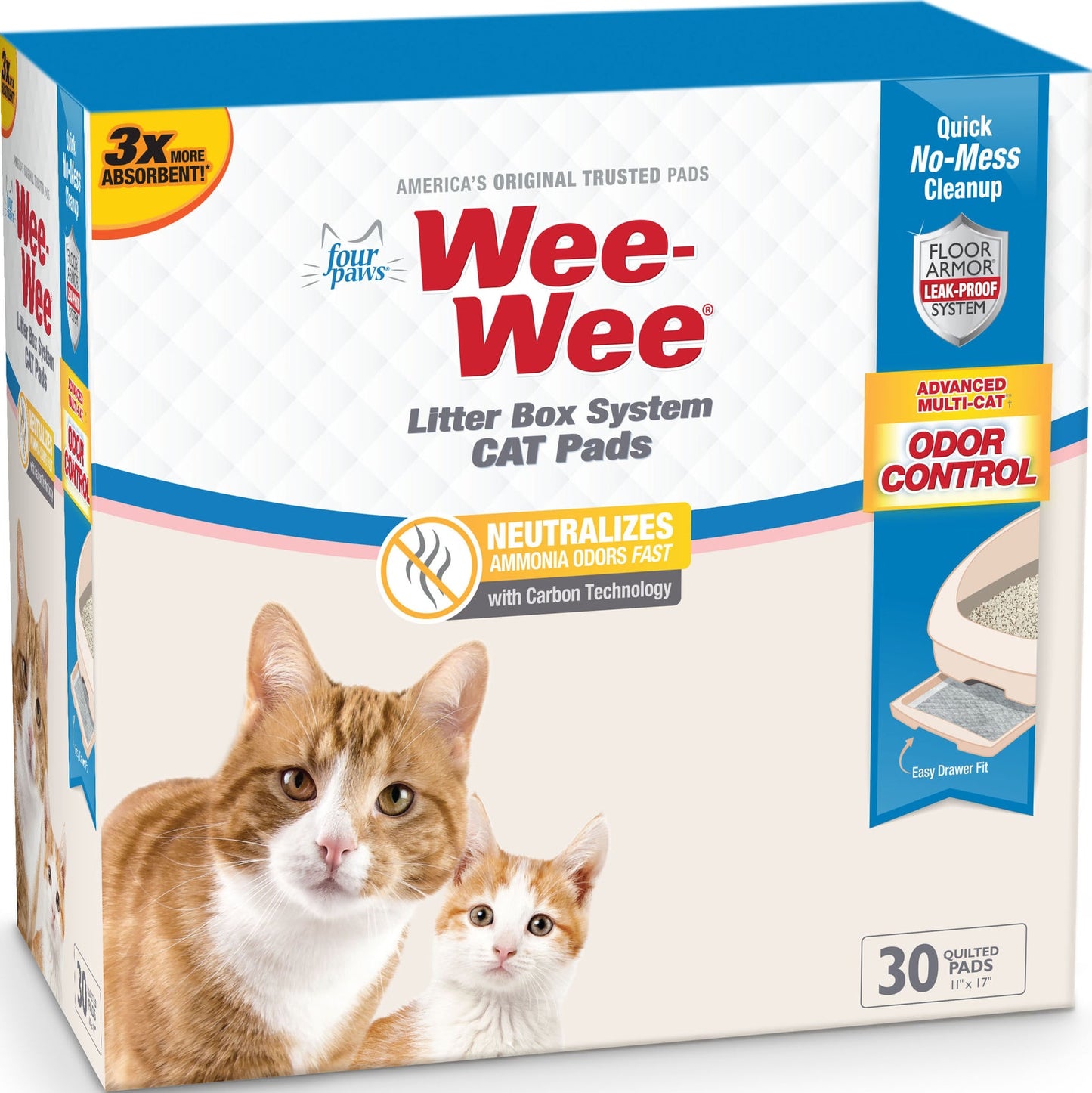 Fourpaws Wee-Wee Litter Box System Cat Pads 30ct