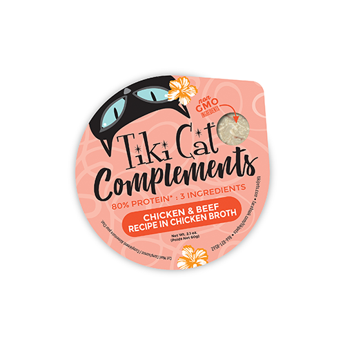 Tiki Cat Complements Chicken & Beef Recipe in Chicken Broth 2.1oz