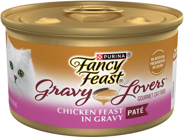 Fancy Feast Gravy Lovers Chicken Feast Pate Wet Cat Food, 3-oz can