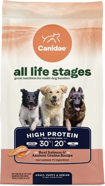 CANIDAE All Life Stages Salmon Recipe High Protein Dry Dog Food, 4lb bag
