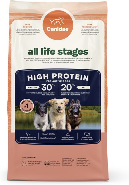 CANIDAE All Life Stages Salmon Recipe High Protein Dry Dog Food, 27lb bag