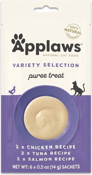 Applaws Variety Puree Selection Lickable Cat Treats 0.5oz 6pk