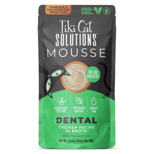 Tiki Cat Solutions Mousse Dental Chicken 2.4oz