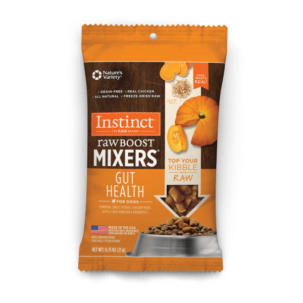 Instinct Freeze-Dried Raw Boost Mixers Grain-Free Gut Health Recipe Dog Food Topper 0.75oz Bag
