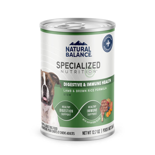 Natural Balance Digestive & Immune Health Lamb & Brown Rice Canned Dog Food 12.7oz