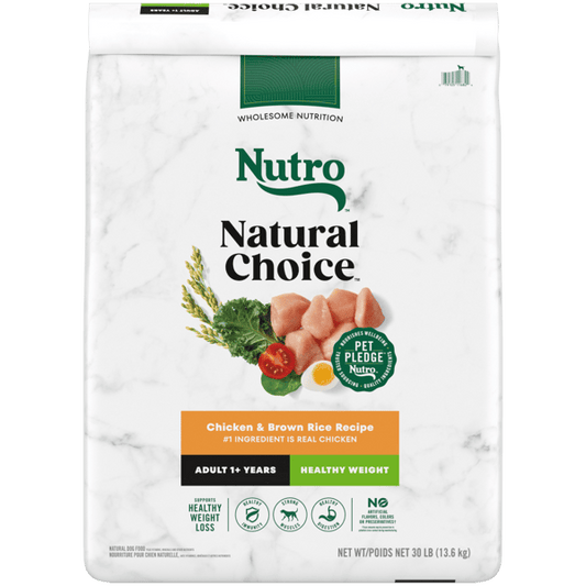 Nutro Natural Choice Dry Dog Food Adult Healthy Weight Chicken & Brown Rice Recipe 30lb bag