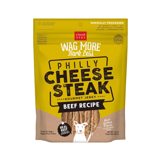 Cloud Star Wag More Bark Less Jerky: Philly Cheesesteak Beef - 10 oz