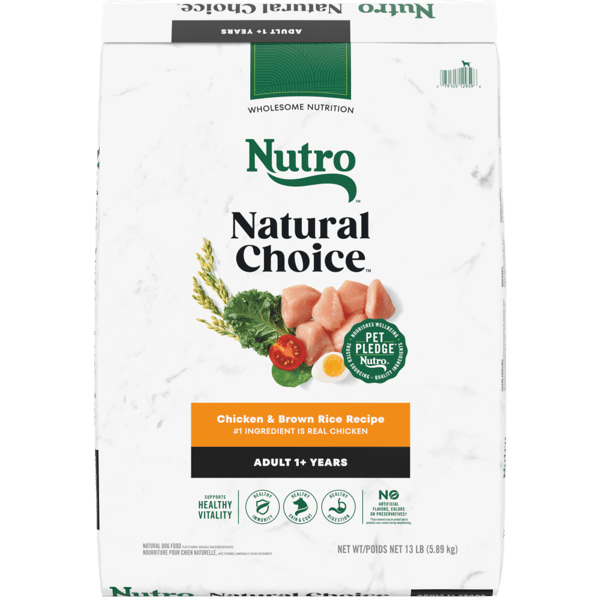Nutro Natural Choice Dry Dog Food Adult Chicken & Brown Rice Recipe 13lb bag