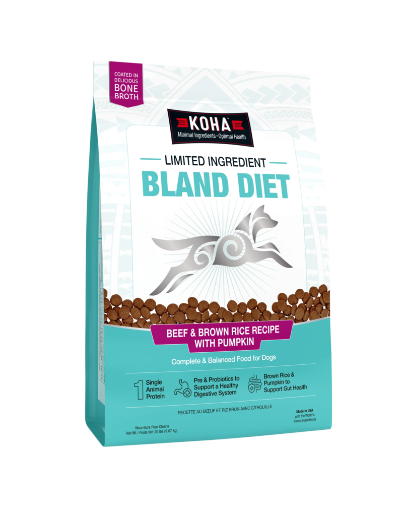 Koha Dog Kibble Beef & Brown Rice Bland Diet 20 lb