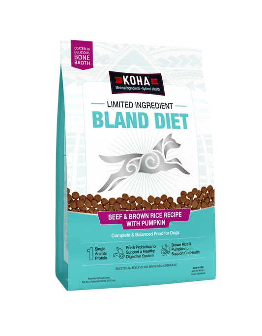 Koha Dog Kibble Beef & Brown Rice Bland Diet 20 lb