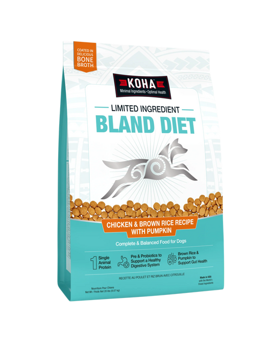 Koha Dog Kibble Chicken & Brown Rice Bland Diet 20 lb