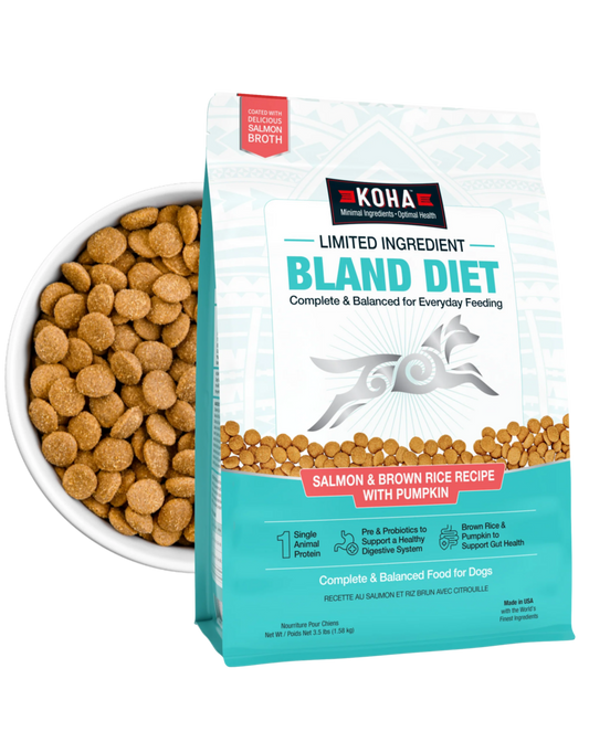 Koha Dog Kibble Salmon & Brown Rice Bland Diet 20 lb