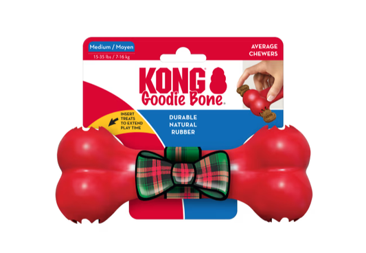 Kong Holiday Dog Toy Goodie Bone Medium