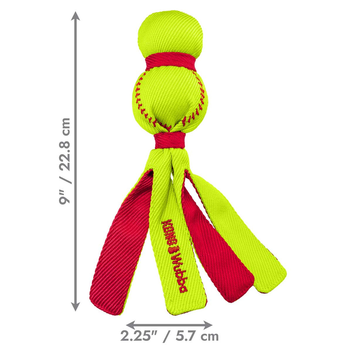 Kong Wubba Sport Tug & Fetch Dog Toy Small Softball