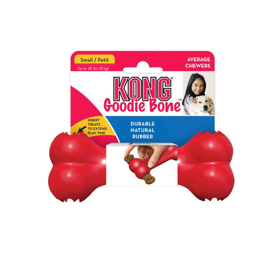 KONG Goodie Bone Rubber Red Dog Toy, Small