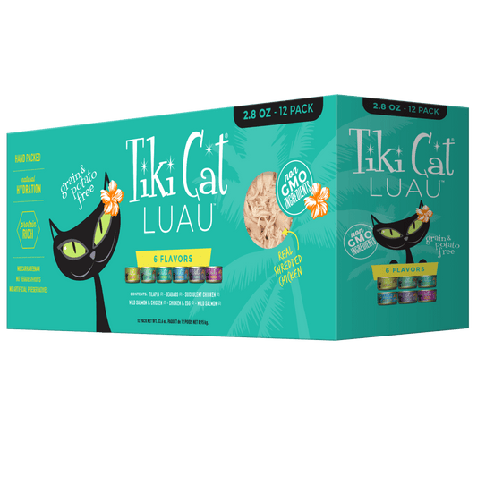 Tiki Cat Luau Wet Cat Food, Variety Pack, 2.8oz Cans 12pk