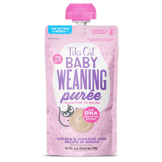 Tiki Cat Baby Weaning Puree Wet Cat Food Chicken 6oz