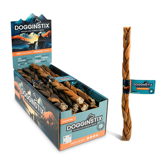 Dogginstix-Braided Lamb Collagen Chew 12in single