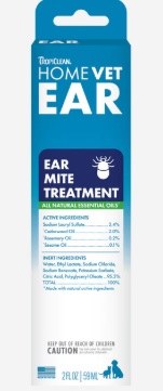 Tropiclean HomeVet Ear Mite Treatment, 2oz