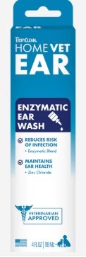 Tropiclean HomeVet Enzymatic Ear Wash, 4oz
