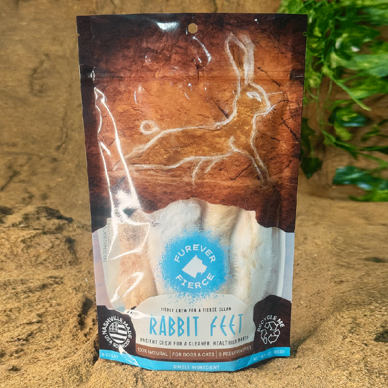 Furever Primal Dog Treat 4ct Rabit Feet
