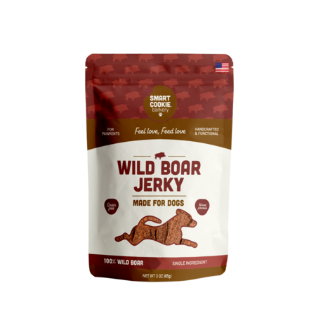 Smart Cookie Dog Treat Jerky Strips Wild Boar 3 oz