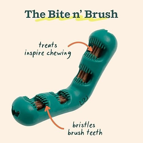 Woof Bite N Brush Toothbrush Enrichment Toy for Dogs Large