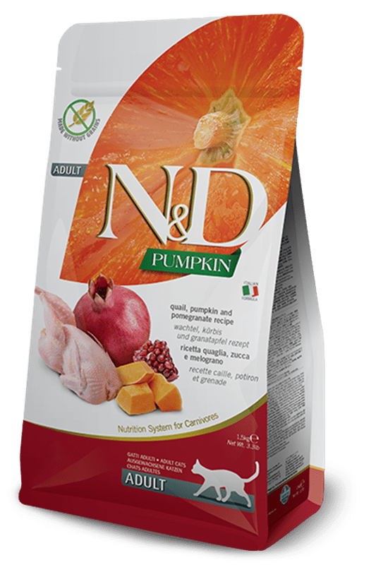 Farmina N&D Pumpkin: Quail & Pomegranate Dry Food for Adult Cats 3.3lb