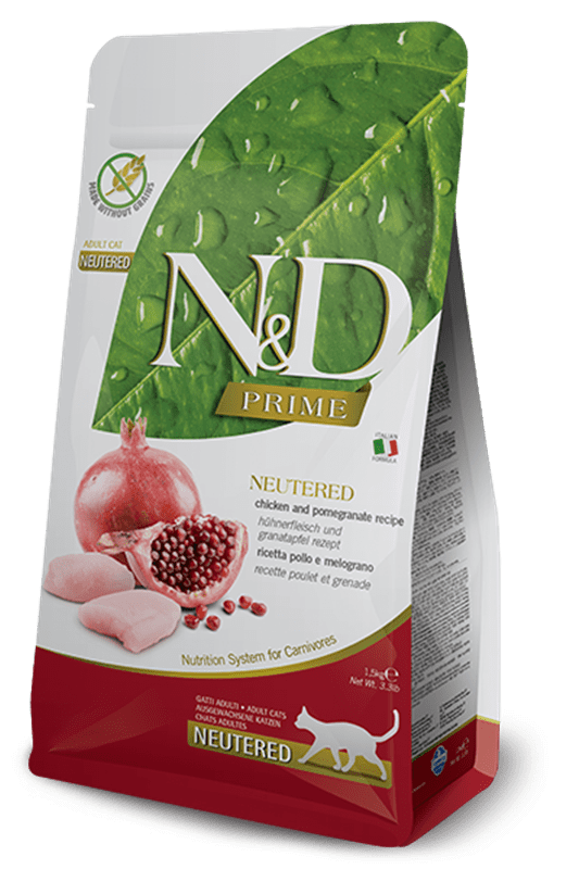 Farmina N&D Prime: Chicken & Pomegranate Recipe for Neutered Cats 3.3lb