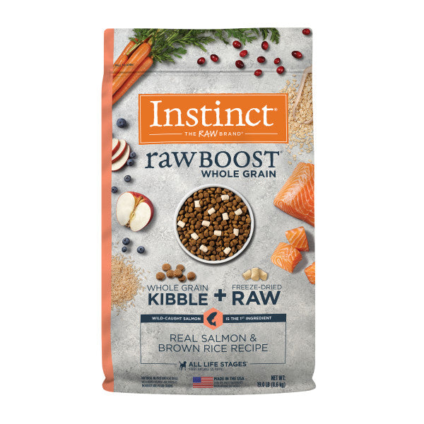 Instinct Raw Boost Whole Grain Real Salmon & Brown Rice Recipe Dry Dog Food 19lb Bag