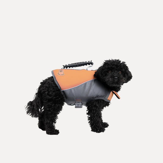 Goo-eez Dog Life Vest Orange and Grey Large